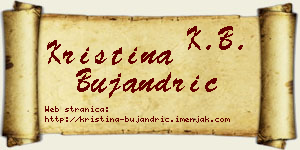 Kristina Bujandrić vizit kartica